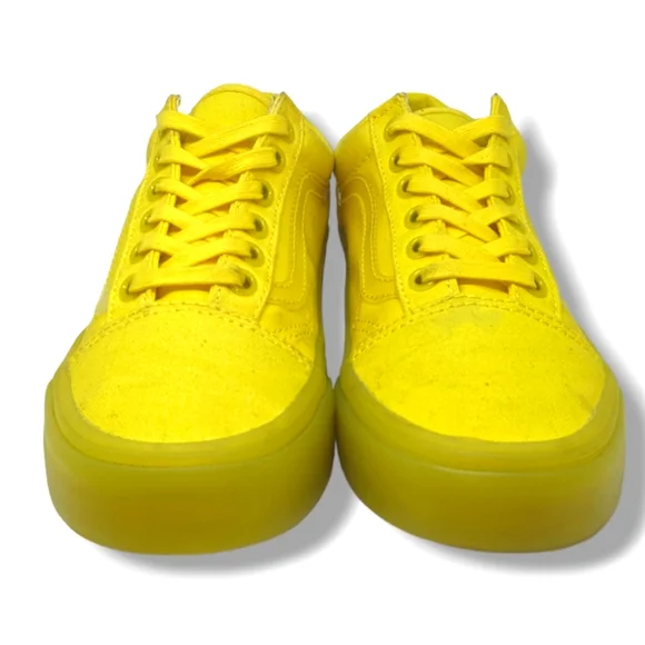 Vans | Old School Yellow Monochrome Translucent Sole Sneakers Women's Size 5.5 - Picture 4 of 8